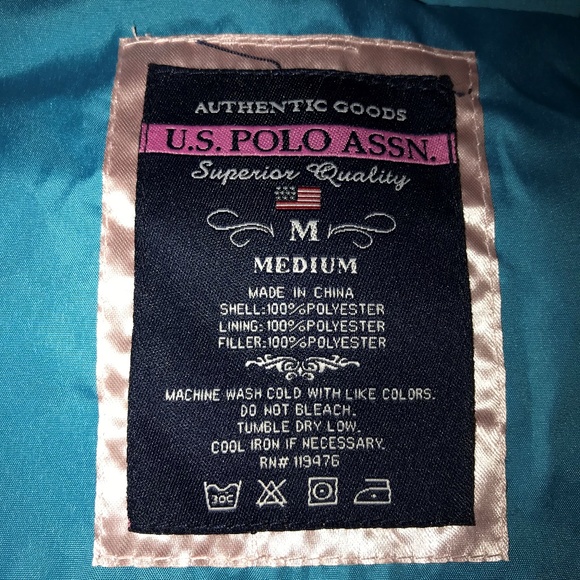 U.S. Polo Assn - Blue Puffer Vest - Size M NWT - Picture 6 of 6